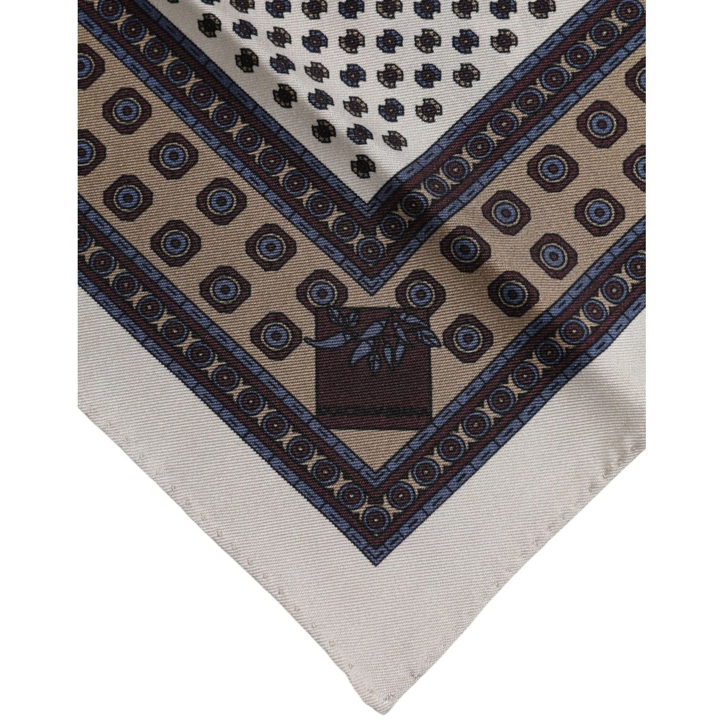 Dolce & Gabbana Multicolor Patterned Square Men Foulard Scarf MS7266