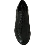Dolce & Gabbana Green Leather Broque Oxford Wingtip Shoes LA5978-35