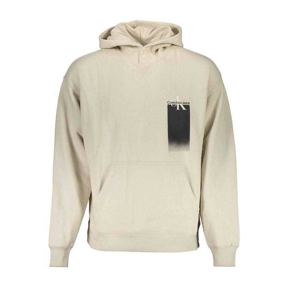 Calvin Klein Beige Cotton Men Sweater CA-16674-XL