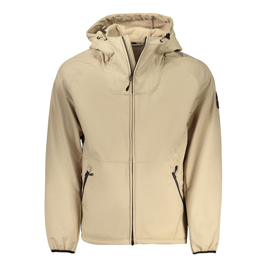 Napapijri Beige Recycled Polyester Men Jacket