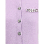 Self-Portrait Jeweled Cardigan SE-PF25085CLLILAC-M
