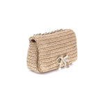 Self-Portrait Raffia Shoulder Bag SEPF25310BRBROWNBB