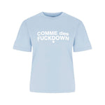 Comme Des Fuckdown Blue Cotton Tops & T-Shirt