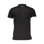 Cavalli Class Black Cotton Polo Shirt