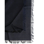 Dolce & Gabbana Black Viscose Fringes Neck Warmer Scarf