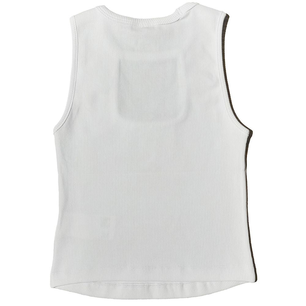Comme Des Fuckdown White Cotton Tops & T-Shirt CO-15679-S