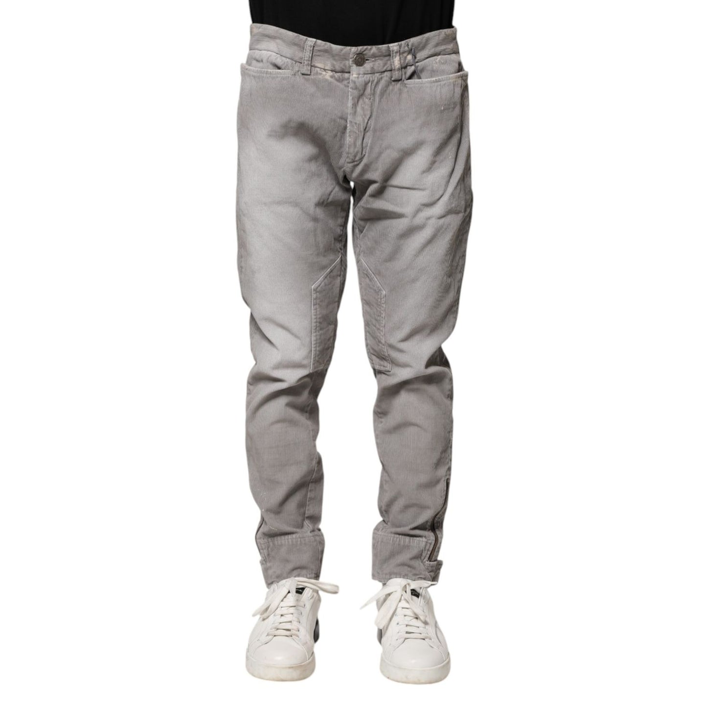 Balmain Light Gray Washed Skinny Fit Men Denim Jeans