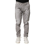 Balmain Light Gray Washed Skinny Fit Men Denim Jeans
