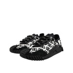 Dolce & Gabbana Black Logo Lace Up Low Top NS1 Sneakers Shoes