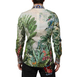 Dolce & Gabbana Multicolor Jungle Print GOLD Formal Shirt