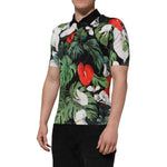 Dolce & Gabbana Multicolor Floral Silk Collared Polo T-shirt