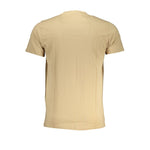 Cavalli Class Beige Cotton T-Shirt CA-28577-XL