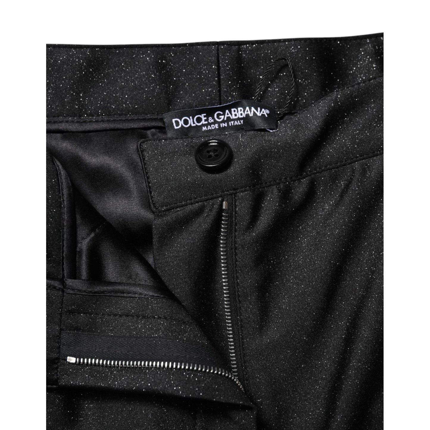 Dolce & Gabbana Black Viscose High Waisted Hot Pants Shorts