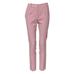 Dolce & Gabbana Pink Wool High Waist Tapered Pants