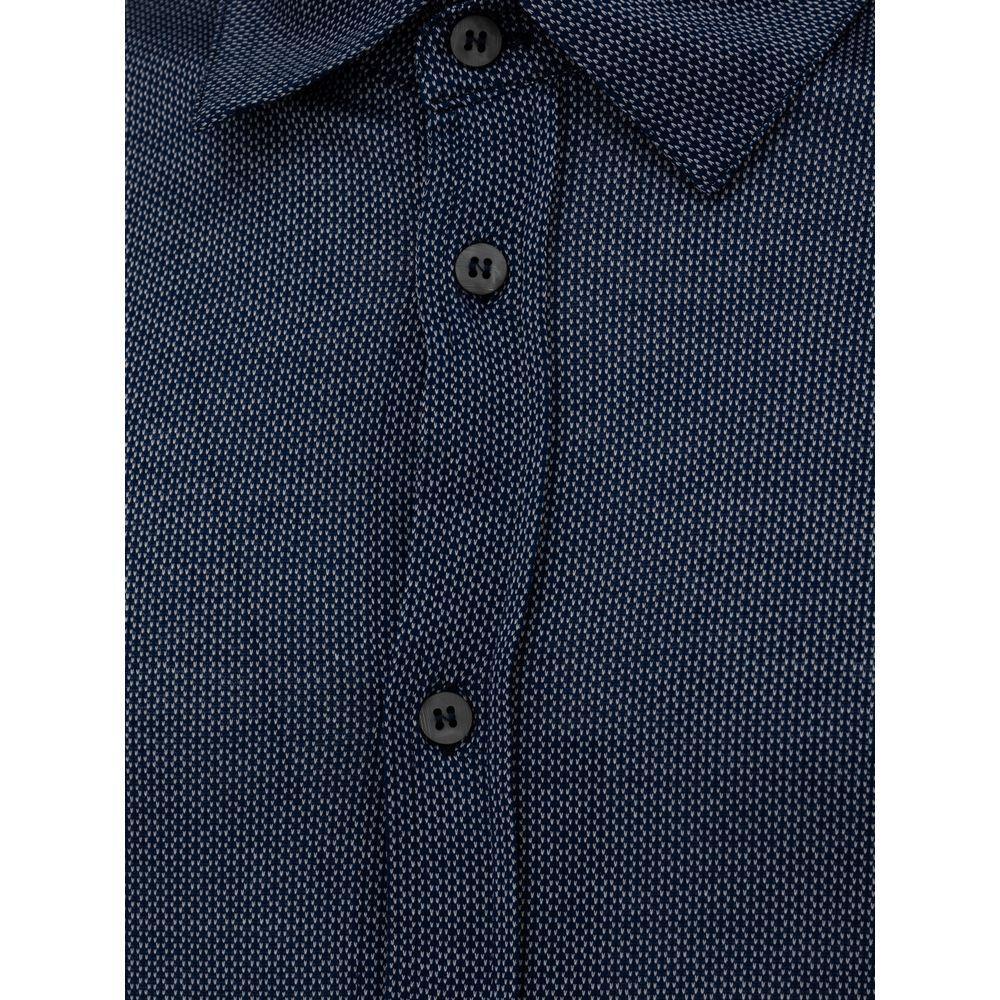 Canali Blue Cotton Shirt