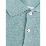 Gran Sasso Blue Linen Polo Shirt