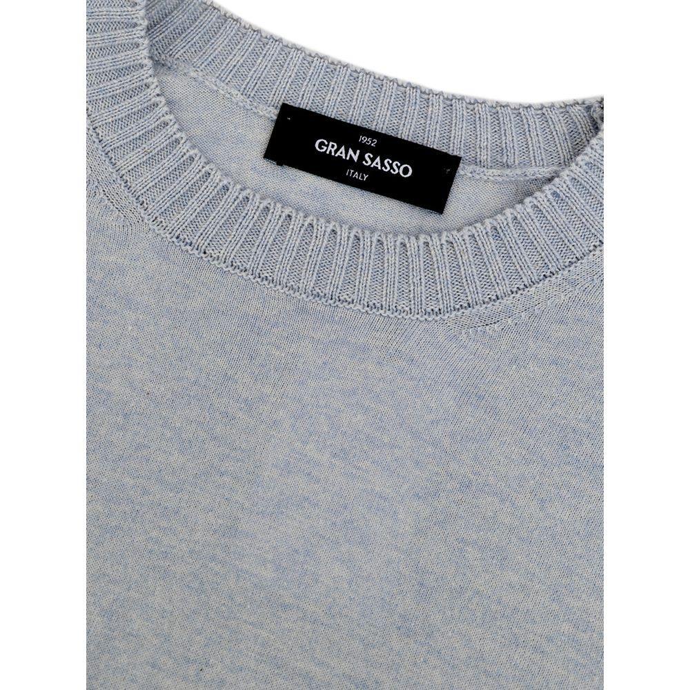 Gran Sasso Blue Cotton Sweater