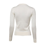 Dolce & Gabbana White Silk Lily Buttoned Cardigan Sweater TSH86574-36