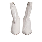 Elisabetta Franchi White Stiletto Heels Mid Calf Boots Shoes