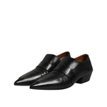 Marsell Black Soft Leather Loafer Pointed Toe Slip On Shoes
