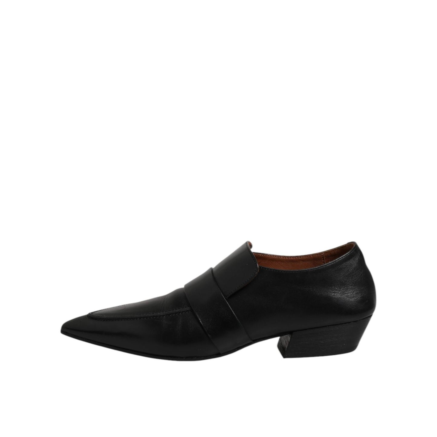 Marsell Black Soft Leather Loafer Pointed Toe Slip On Shoes