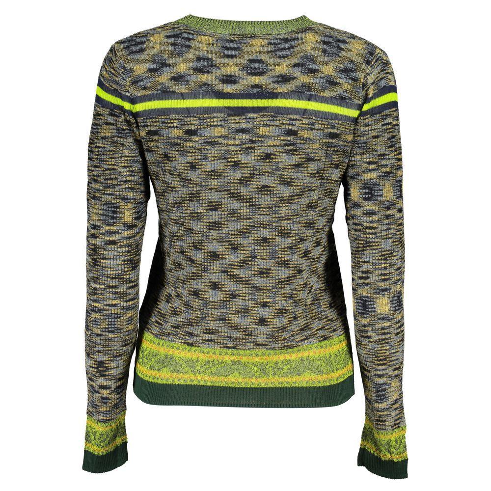 Desigual Green Cotton Sweater