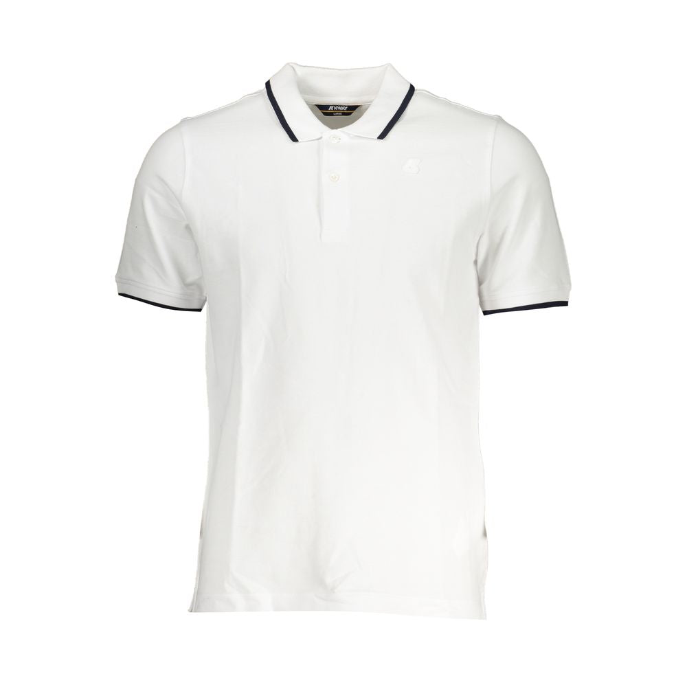 K-WAY White Cotton Polo Shirt KW-28683-XXL
