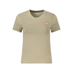 Guess Jeans Beige Cotton Tops & T-Shirt
