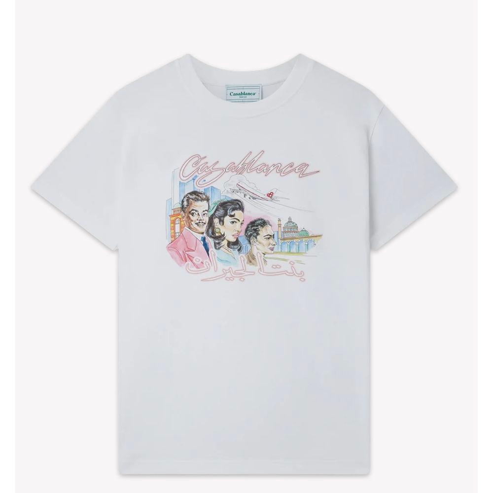 Casablanca White Cotton T-Shirt CA-14858-XS