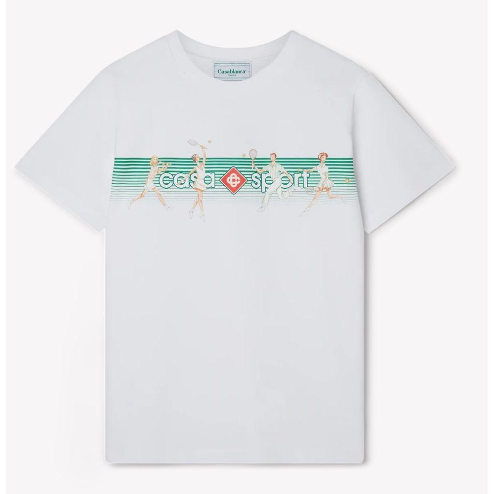 Casablanca White Cotton T-Shirt CA-14851-S