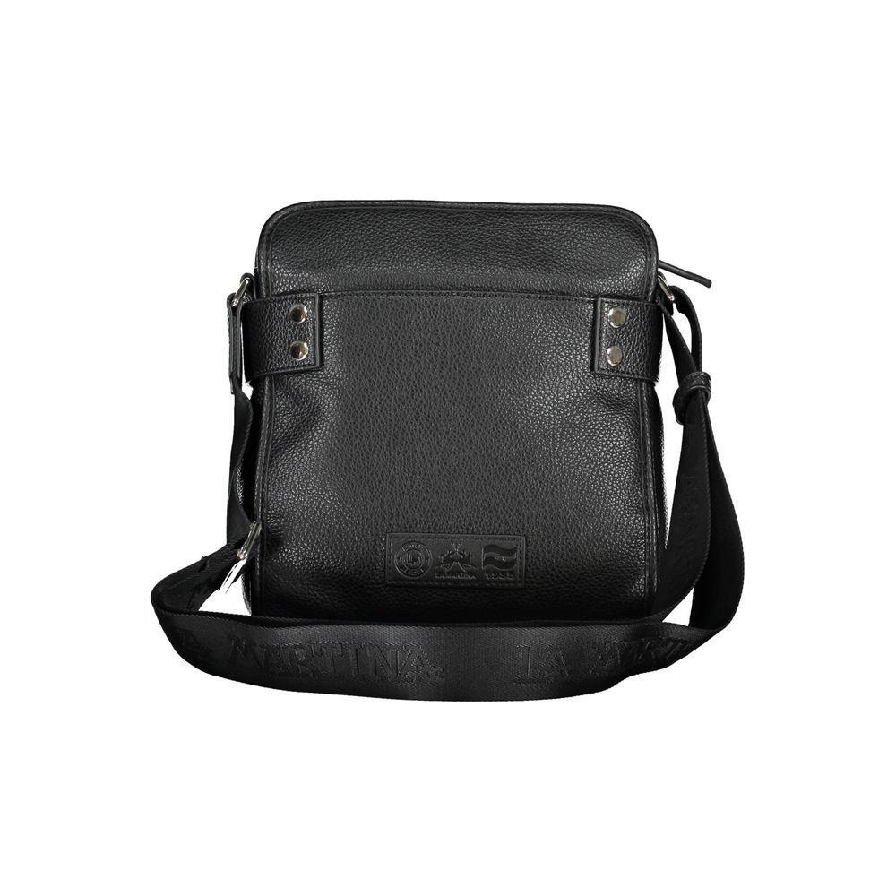 La Martina Black Polyethylene Shoulder Bag LA-20555