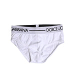Dolce & Gabbana White Cotton Stretch Regular Brief Underwear BIK1744-4