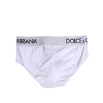 Dolce & Gabbana White Cotton Stretch Regular Brief Underwear BIK1744-4