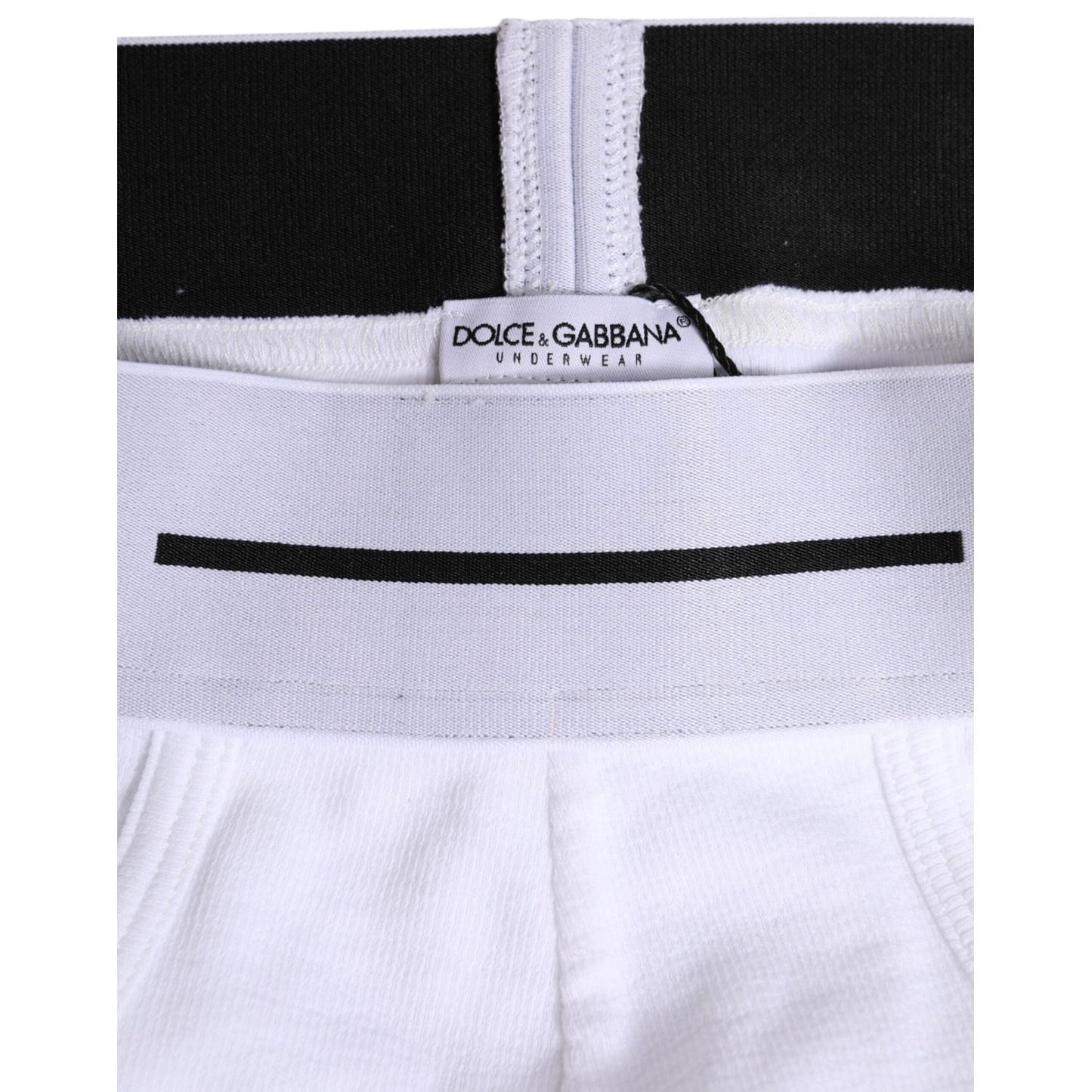 Dolce & Gabbana White Cotton Stretch Regular Brief Underwear BIK1744-4