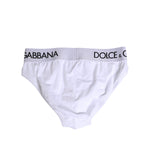 Dolce & Gabbana White Cotton Stretch Regular Brief Underwear