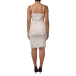 Dolce & Gabbana White Full Slip DG Logo Silk Dress Sleepwear