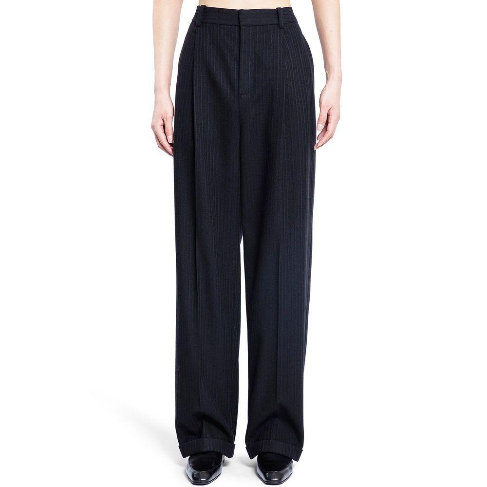 Saint Laurent Cashmere And Wool Flannel 90'S Striped Pants