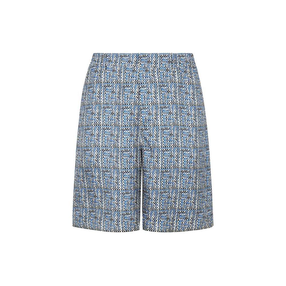 Fendi Printed Silk Shorts