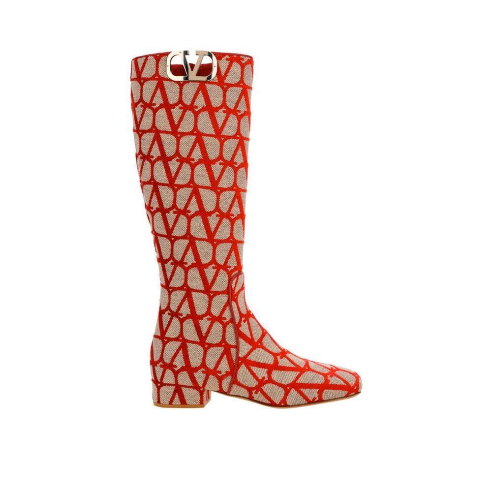 Valentino Garavani Canvas Logo Boots VA-8736597311700-EU37/US7