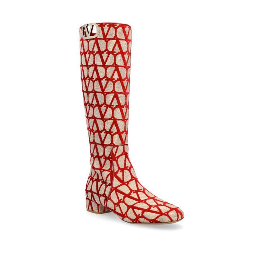 Valentino Garavani Canvas Logo Boots VA-8736597311700-EU37/US7
