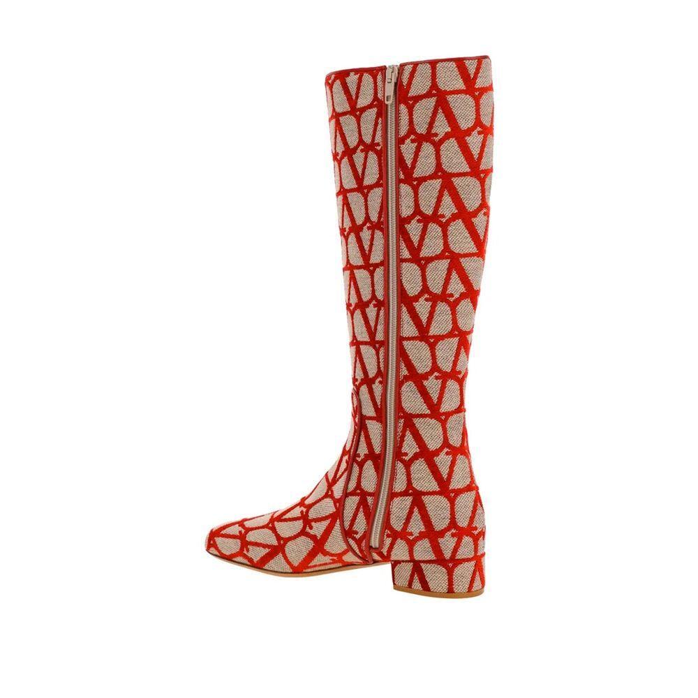 Valentino Garavani Canvas Logo Boots VA-8736597311700-EU37/US7