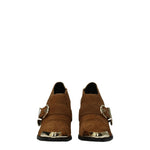 Versace Jeans Brown Leather Ankle Boots VE-8547161735433-EU39/US9