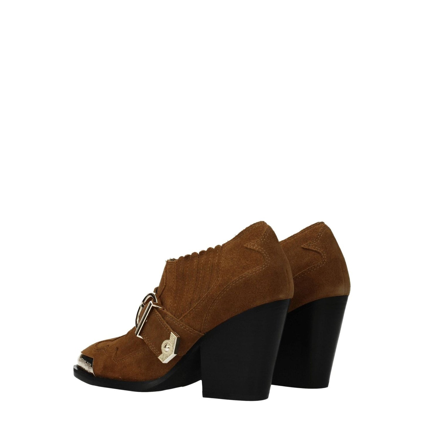 Versace Jeans Brown Leather Ankle Boots VE-8547161735433-EU39/US9