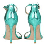 Stuart Weitzman Green Leather Stiletto Heels Sandals ST-8547287728393-EU37/US7