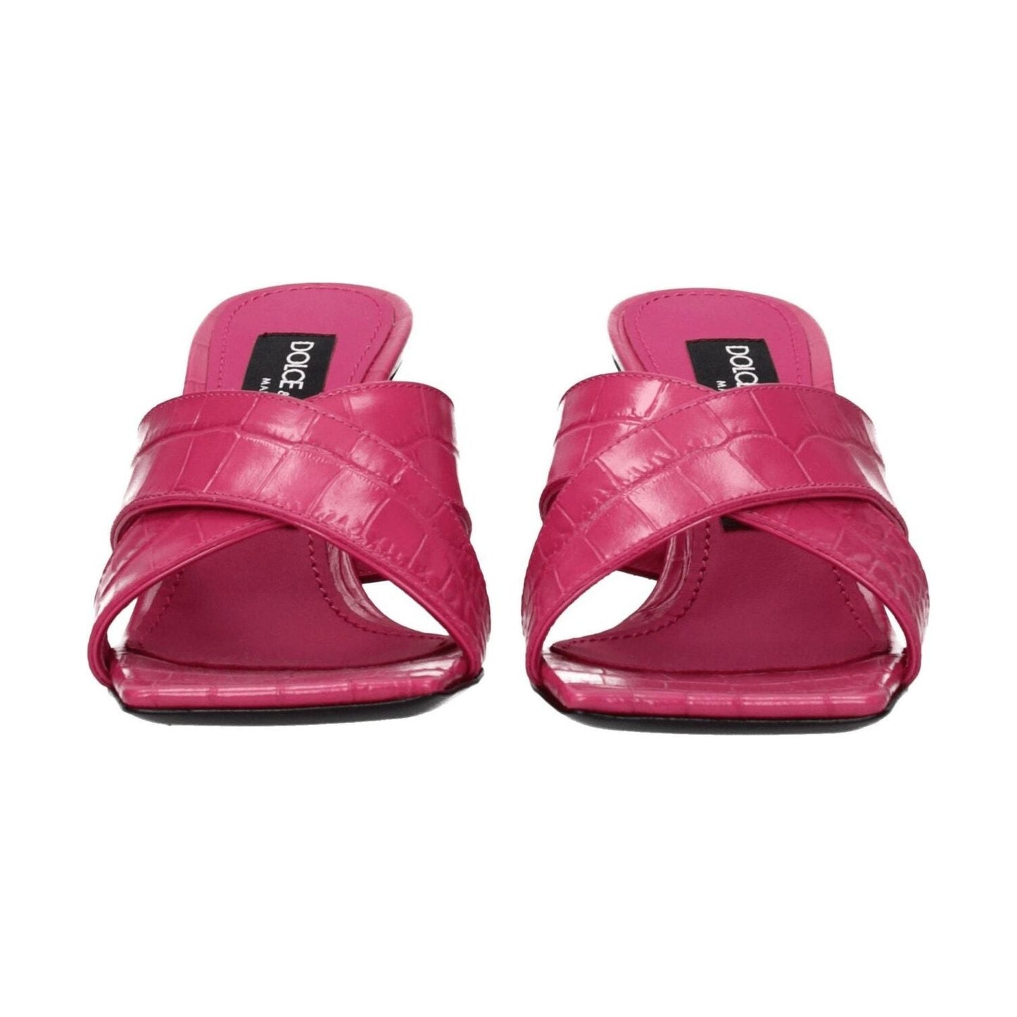 Dolce & Gabbana Pink Leather Platforms DO-8547290579209-EU37/US7