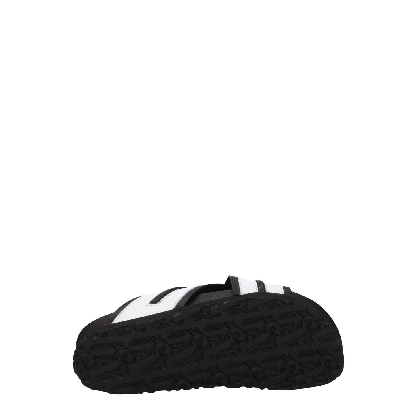 Palm Angels White Leather Slippers Sandals