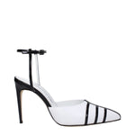 Manolo Blahnik White Leather Stiletto Heels Sandals MA-8680108196105-EU36.5/US6.5