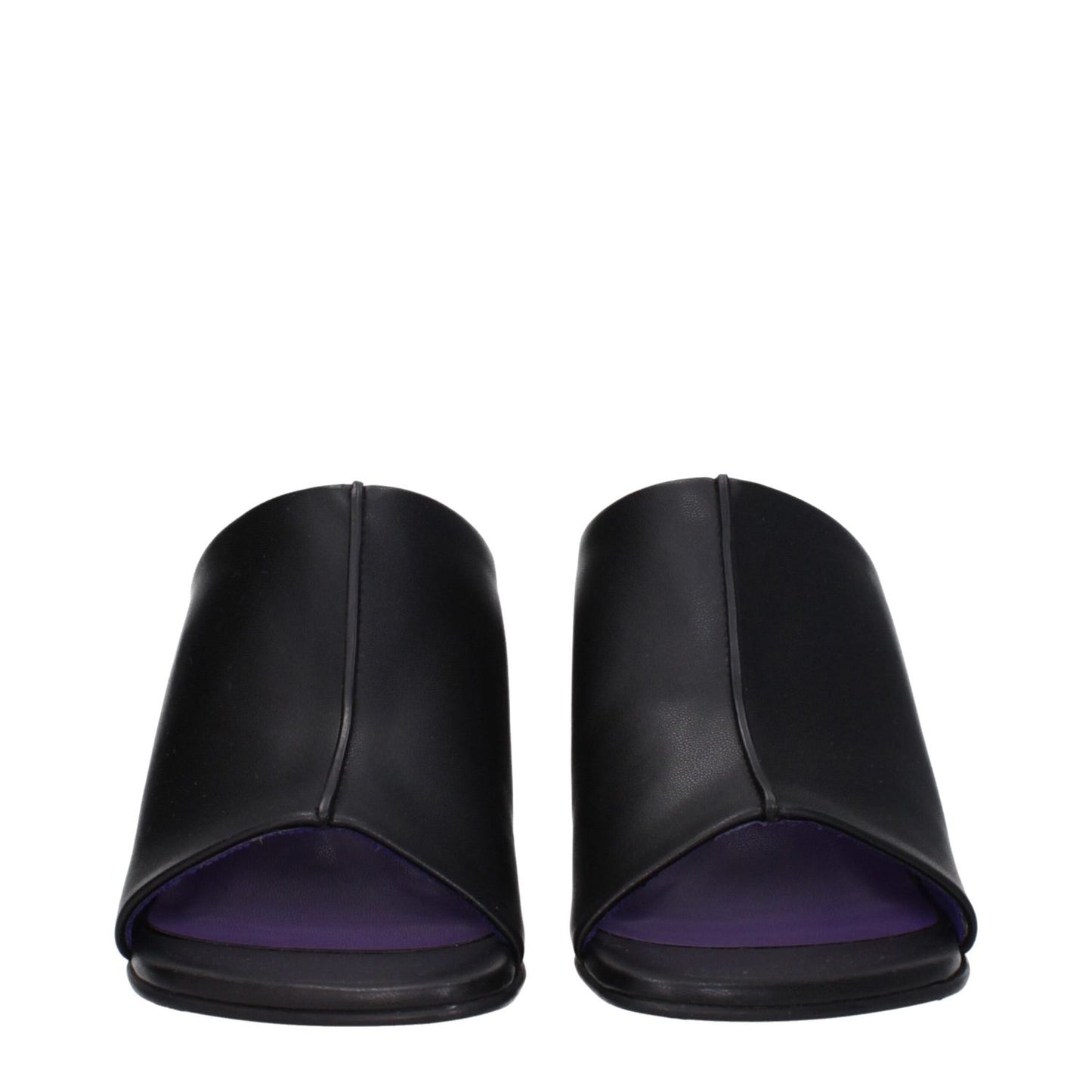 Stella McCartney Black Leather Stiletto Heels Sandals