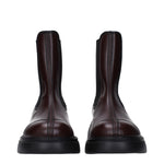 Ganni Brown Leather Ankle Boots GA-15063703191817-EU36/US6