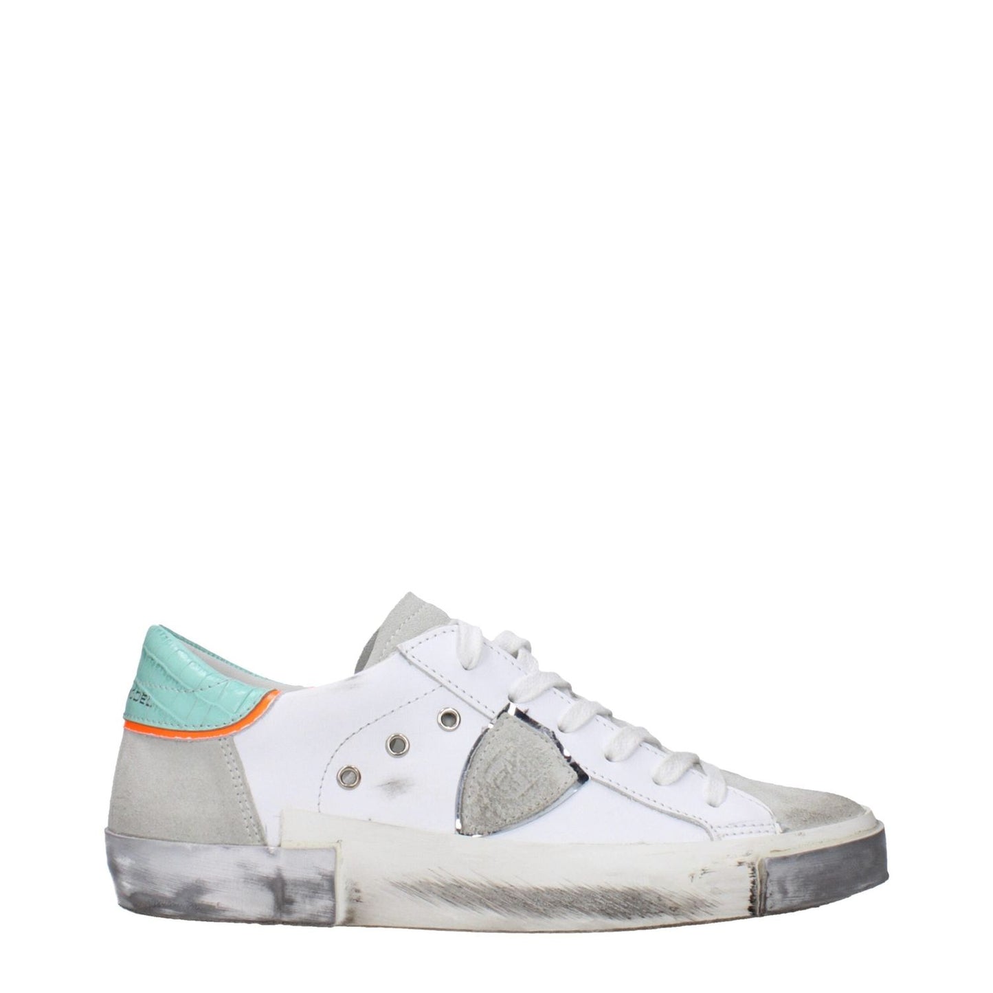 Philippe Model White Leather Low Tops PH-15090340495625-EU35/US5